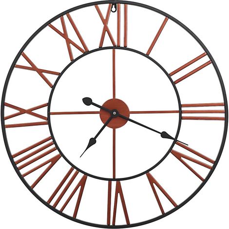 vidaXL Reloj de pared de metal rojo 58 cm (1/2)