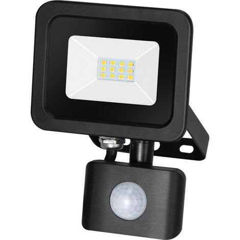 Alcapower Proiettore LED 10W 850lm 4000K IP65 con sensore di movimento PIR integrato, luce naturale, IK10, compatto e ad alta efficienza energetica