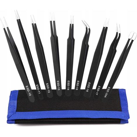 METALL-PRÄZISIONSPINZETTEN-SET, 9-teilig