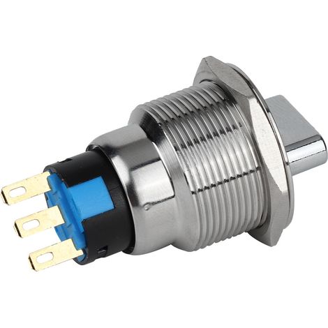 Interrupteur à bouton rotatif de 19 mm en acier inoxydable, sélectif IP67 (3 broches et 2 niveaux) (1/5)