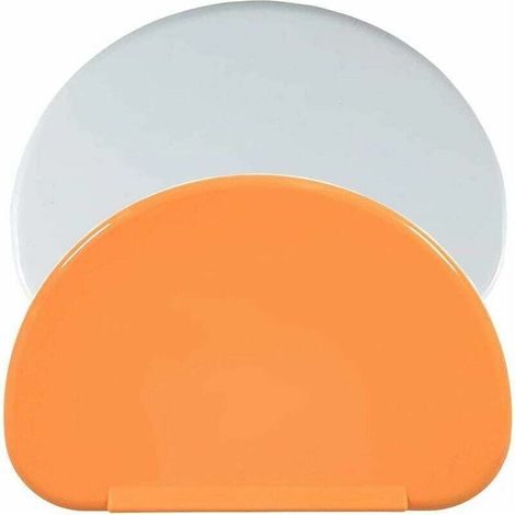 Raschietto per pasticceria, XU, tagliapasta in plastica, 2 pezzi, spatole per raschietto per pasticceria per cucina, pasticcini, crêpes, formaggio, cioccolato, 15,8 x 10,3 cm (arancione, bianco) KZQ - (1/4)