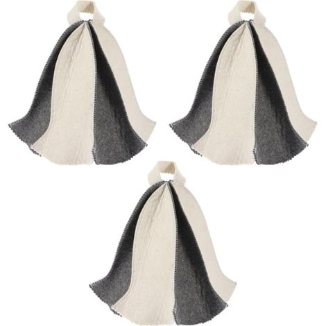 3 Pièces Bonnet de Sauna en Feutre Épais pour Femmes, Bain Vapeur (1/5)