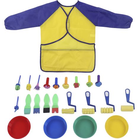 23Pcs Early Education Paint Set Various Colorful Tools Soft Safe Early Learning Toddlers Paint Tools for DIY Craft (1/5)