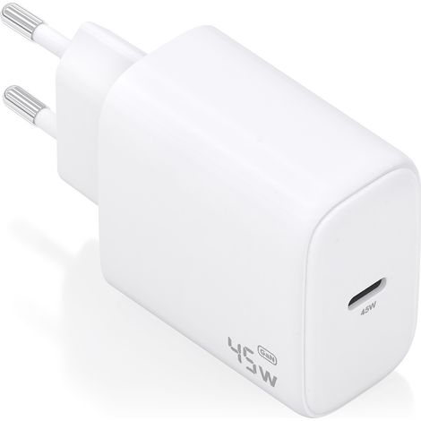 AISENS - CARGADOR GaN 45W, 1xUSB-C PD3.0, BLANCO