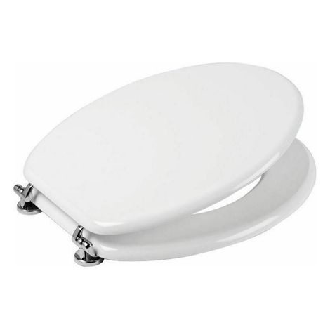 5PZ SEDILE WC IN LEGNO col. Bianco cm. 44x37 (1/2)