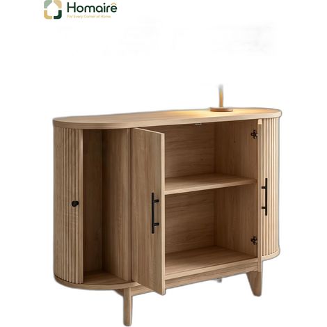 Sideboard Naturholzdekor in MDF 90 x 40 x 76 cm HOMAIRE (1/5)