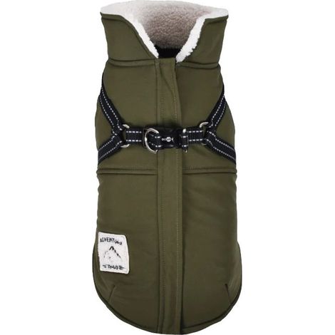 Giubbotto imbottito City Kaki 44 L: Giubbotto imbottito City Kaki interno pile e pettorina integrata con chiusura zip riflettente