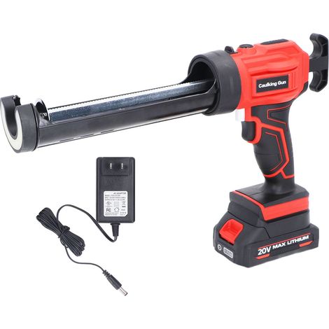 Pistolet à calfeutrer sans fil, à piles, électrique, avec lumière LED, pour cartouches de mastic de 10OZ, 100 à 240V, prise US (1/5)