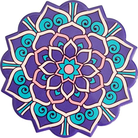 Set de 2 sous-verres mandala en céramique