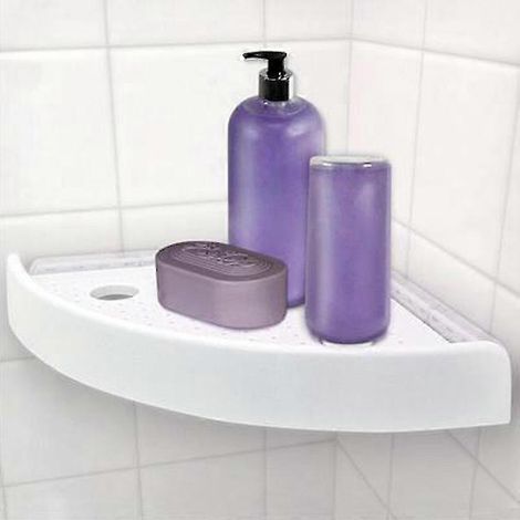 Aucun perçage nécessaire, étagère d'angle avec bouton (1/5)