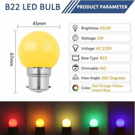 Bunte Weihnachtsbaumbeleuchtung – 4 Farben (Gelb, Rot, Grün und Blau) x3 – 24er-Packung (1/5)