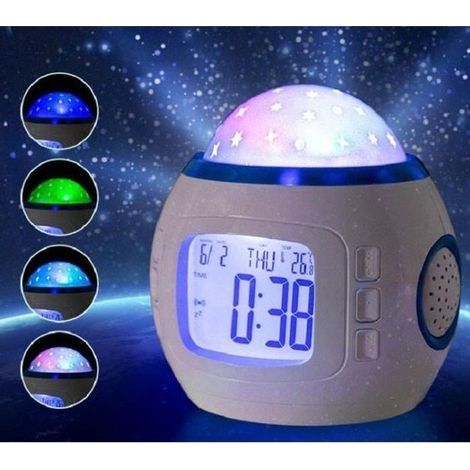 Wecker – PIMPIMSKY – A3 – Digitaler Wecker mit Lampe – Sternenhimmelprojektor – Musik-Hintergrundbeleuchtung (1/4)
