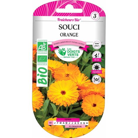 Graines souci orange BIO Les Doigts Verts