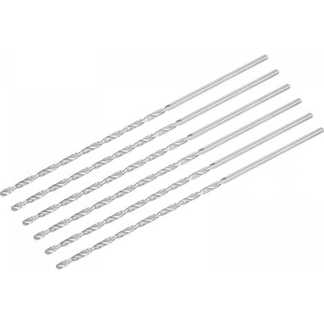 HSS Haute Vitesse Acier Extra Long Forets Hélicoïdaux 3mm Perceuse Diamètre 160mm Longueur 6 Pcs (1/5)