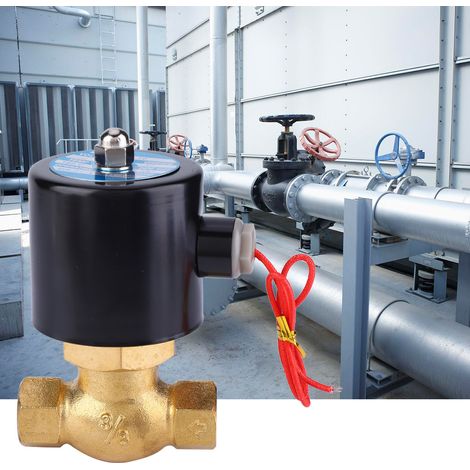 Zweiwege-Magnetventil aus Messing, normalerweise geschlossen, für Luft, Wasser, Dampf (DC24V) (1/5)