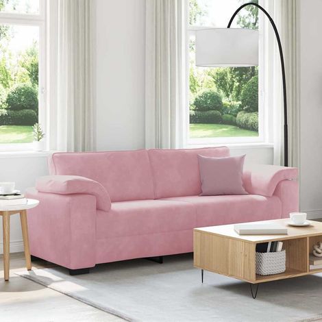 3-Sitzer-Sofa Rosa 220x77x82 cm Samt vidaXL