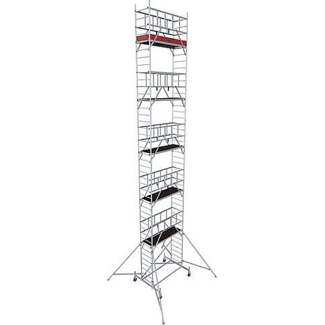 Échafaudage pliant en aluminium MONTO ProTec, hauteur de travail env. 12,30 m