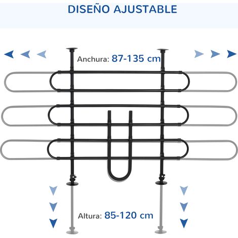 Barrière de sécurité pour chiens en voiture. grille de protection universelle en acier pour coffre. bagages. voiture. largeur et hauteur réglables 87-135 x 85-120 cm. noire (1/5)