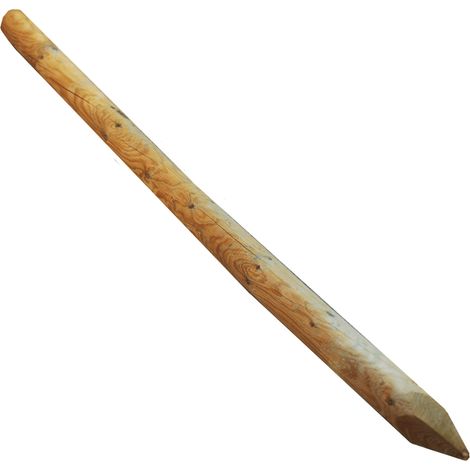 PALO PALI TONDO IN LEGNO CON PUNTA RECINZIONE RECINZIONI IMPREGNATO Ø 6x200 cm (1/2)