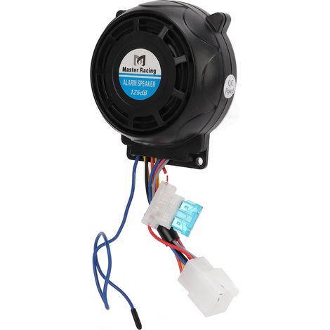 Alarme moto avec système antivol, noire, double télécommande, avertisseur sonore, 12 V (1/5)