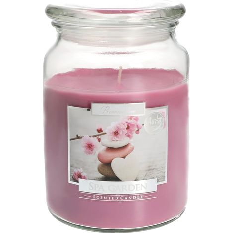 KOTARBAU Bougie parfumée dans un verre avec couvercle - Idée cadeau - Bougies décoratives d'aromathérapie - Durée de combustion jusqu'à heures (grand jardin, spa) (1/5)