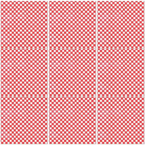 100 feuilles de papier d'emballage alimentaire à carreaux rouges jetables, papier pour frites, papier résistant à l'huile et aux graisses (30 x 30 cm)-M (1/3)