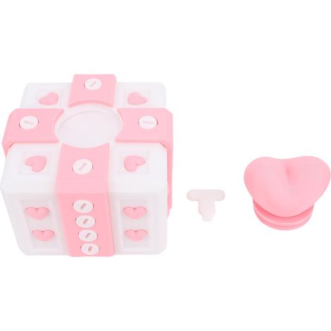 Coffret cadeau ennuyeux de 3,94 pouces avec vis, imprimé en 3D, vis de farce amusante pour noël, anniversaire, décorations de bureau, rose et blanc (1/5)