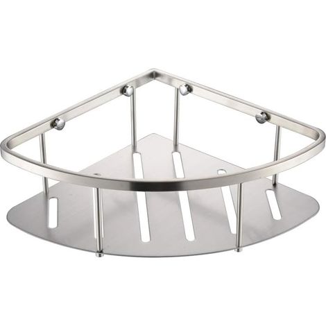 Étagère d'angle de douche murale en acier inoxydable antirouille en acier brossé