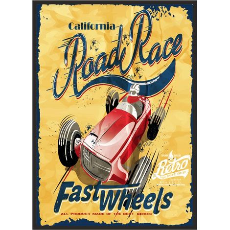 BILDPOSTER IM RAHMEN 33x43 cm Garaż Race P1857 (1/4)