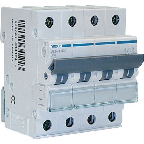 HAGER MUN620A Leistungsschalter 3P+N 20A Kurve-C 6kA