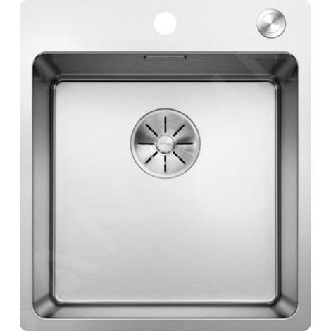 Blanco Andano 400 - Évier 50x44 cm avec commande excentrique PushControl, inox 525244 (1/4)