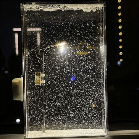 Lampe De Nuit Scène De Neige - Kit Diy Avec Base Éclairée Et Poudre À Neige - Décoration Intérieure Hivernale - 1 Pièce (1/5)