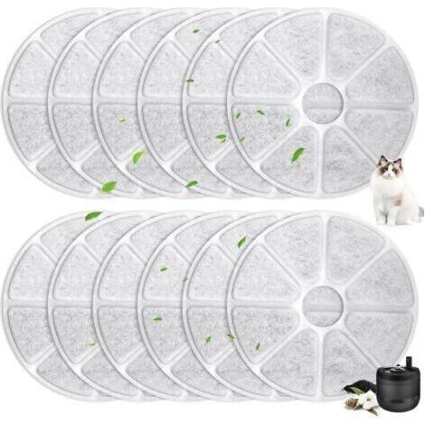 Lot de 12 Filtre Fontaine eau Chat pour Philips PAW3210/02, Filtre Fontaine a Eau Chat Remplaçant à Charbon Actif, Triple Système de Filtration