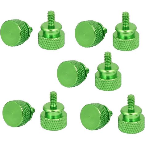 Vis moletées à oreilles 6-32 vertes pour couvercle d'ordinateur PC (lot de 10) (1/3)