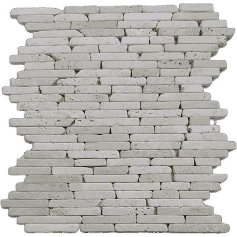 Mosaico in travertino - ALBEDO PIERRE - Avorio - Design moderno - Resistente - Facile da mantenere