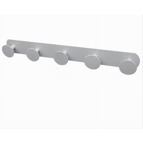 Cleafe - Appendino Con 5 Ganci Appendi Porta Asciugamano 5 Posti Bagno Casa Bianco 59774 - (1/2)