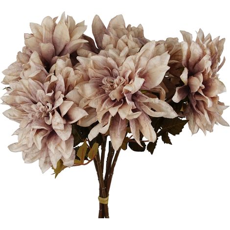 Pack of 6 x 55cm Dahlia Flower Stem - Dusty Pink
