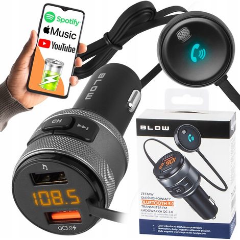 Trasmettitore fm blow 74-152 bluetooth 5.0 ricarica rapida (1/5)