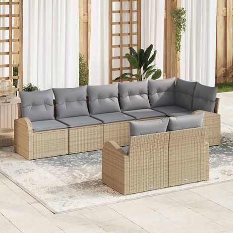 Set Divano da Giardino 8 pcs polyrattan vidaXL (1/5)