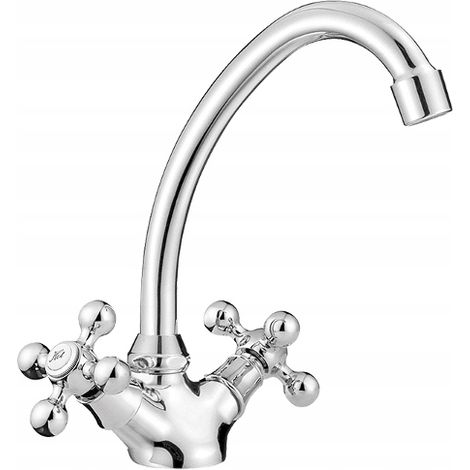 Rubinetto da cucina a pavimento in stile retrò Stilo BKI 060D cromato