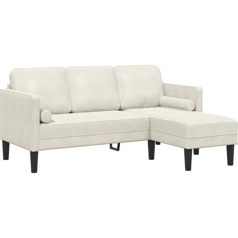 Ensemble de Canapé,Sofa pour Salon,Banquettes Crème 173 x 131 x 67 cm Velours CFW835702 (1/5)