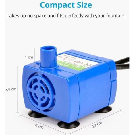 Pompe À Eau Submersible - Plastique Silicone - Pour Animaux Domestiques - 0.12 Kg (1/4)