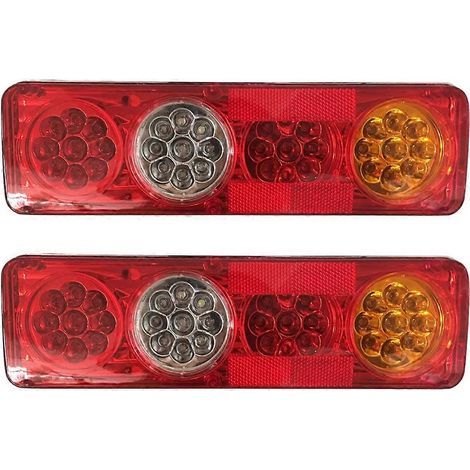 Feux arrière de voiture (2 pièces) 12V 36 LED, 6 fonctions, pour remorque, caravane, camion. (1/4)
