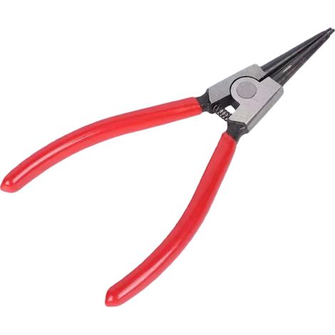 Pince à bec droit rouge de 18 cm (7 pouces), idéale pour la création de bijoux, et mini pince à bec rond pour le perlage. (1/3)