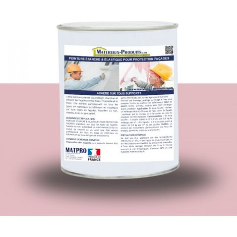 Peinture étanche & élastique pour protection façade - 20 Kg Rose clair - MATPRO (1/5)