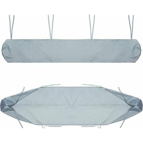Sac de protection pour auvent, housse anti-poussière de 4 mètres, gris, housse de protection hivernale imperméable, convient aux auvents de terrasse. (1/4)