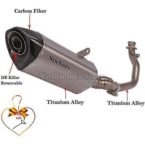 Silencieux d'échappement en alliage de titane pour moto, système d'échappement complet modifié pour Sym Cruisym 300i Joymax Z300 Joymax Z250 2018( B) (1/5)