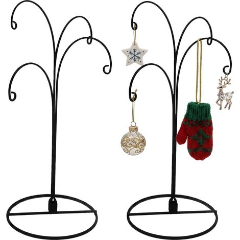 Présentoir de décoration de Noël Crochet de suspension pour chien chat Boule en verre noir (1/5)
