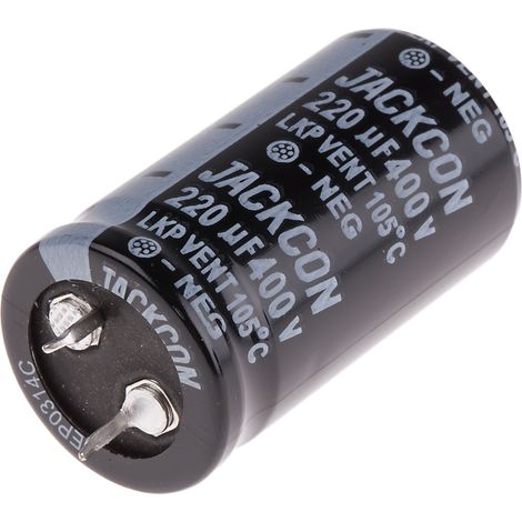 Condensateur RS PRO 220µF, 400V c.c. ( Prix pour 1 ) (1/2)