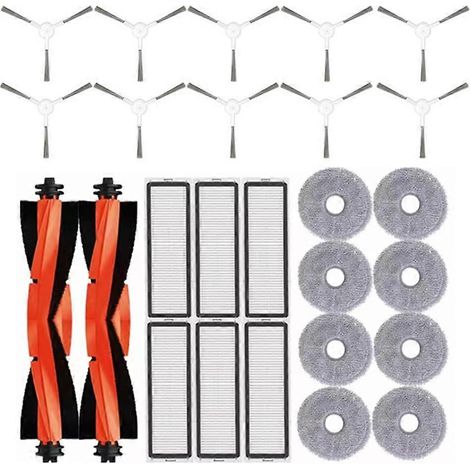Pièces détachées pour aspirateur robot Xiaomi S20+ / S10 Plus / B108GL / B105 / B108CN / B113CN : brosse principale, brosse latérale, filtre et serpillière (1/5)
